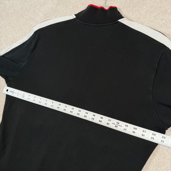 Polo Ralph Lauren Mens Full Zip Track Jacket Black White Red Accents Size Large - Picture 7 of 7